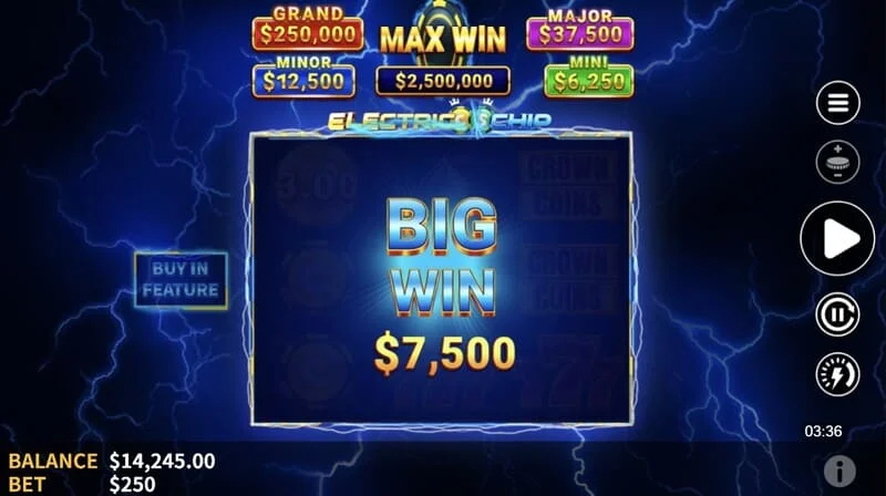 Electric Chip - collecte finale de Electric Coins par le collecteur avec un Jackpot fixe